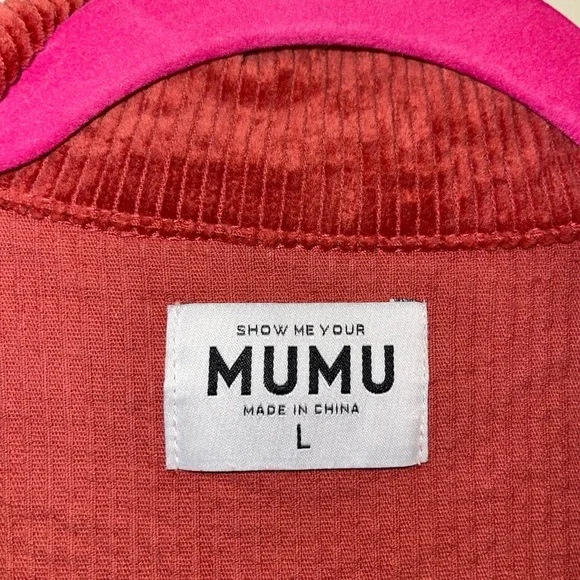 Show Me Your MuMu Red Corduroy dress - Picture 7 of 14